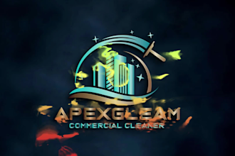 create an awesome cleaning and planting logo