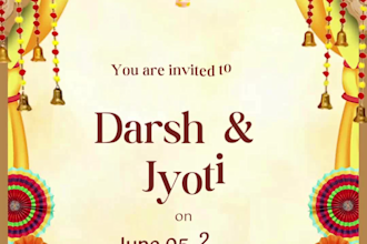 create animated wedding invitation save the date