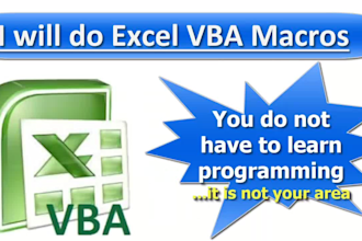 make excel vba macros and do web scraping