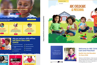 develop website for daycare, childcare, kindergarten, preschool assisted living