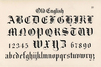 design your calligraphy in old english logo