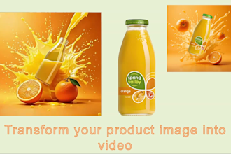 retouch your product photo create a ai model video for the image