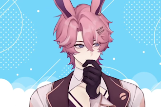 draw live 2d anime vtuber model for streaming vtuber, streaming avatar, rigging