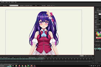 draw and rigging anime character animation like vtuber