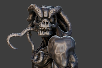 create hard surface 3d sculpts and models fir 3d printing