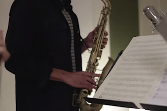 record saxophone in a funky style