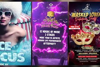 create motion flyer animated  poster for event, party or club