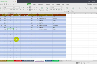 do stock inventory system in excel