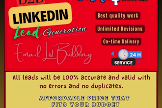do targeted b2b linkedin leads and contact list,  prospect email list