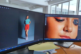 do fashion portrait retouching and photo editing