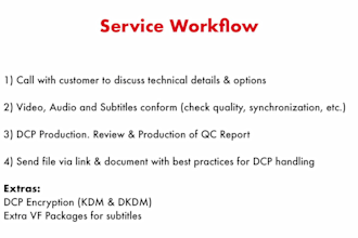 create dcp package for your film or video