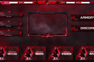 create best twitch stream package and twitch overlay