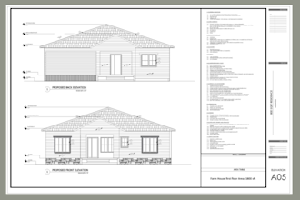 draft architectural blueprint for 2d house design, floor plan