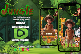 create custom animated birthday invitation video