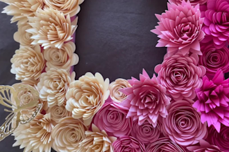 create custom paper flower frames, decor and personalized gifts