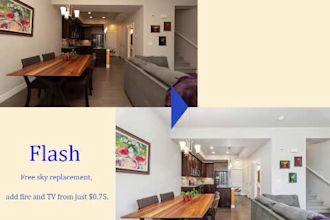 edit hdr and flash real estate photos