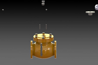 stop valve 3d design