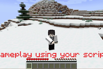create a minecraft gameplay with your script