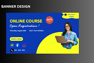 design social media thumbnail email and web banner