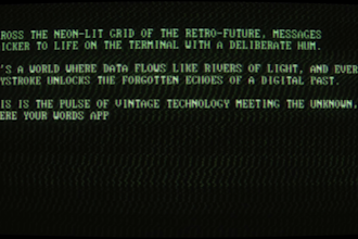 create a writing effect on an old computer