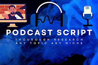research and write an entire podcast script for buzzsprout