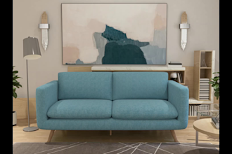do 3d modeling and rendering of furniture with room set