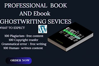 be your expert ghostwriter fiction ghost book writer christian ebook writer