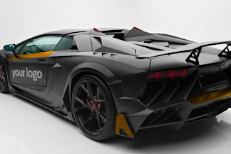 create a lamborghini car logo advertising video