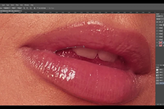 do skin retouching,model layer mask