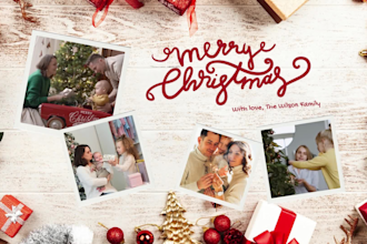 create in 1 hour christmas, new year 2025 teaser with your photos