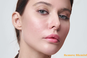 professional face retouching and natural skin smoothing