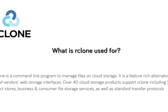 setup rclone to work with your service