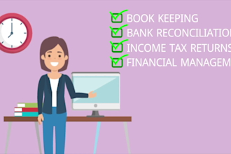 do  bank reconciliation, payroll, bookkeeping, and vat returns in quick books