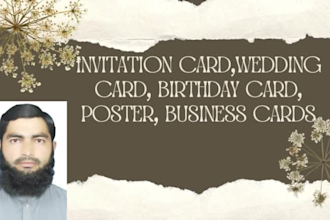 design logo,invitation,wedding,birthday and business cards