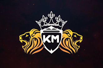 fire effect lion 3d animated logo