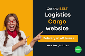 design an eye catching and converting logistics, cargo website with booking