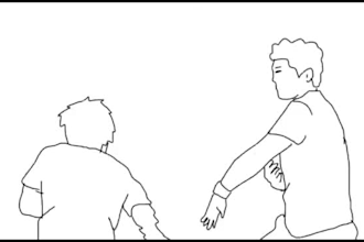 do 2d anime fighting, line art video, hand drawn, frame by frame animation