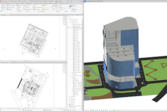 do architectural floor plan and 3d model details in revit