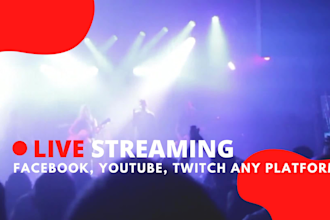 set up a live stream for you on website or page