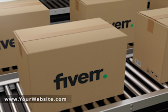 put your logo on boxes on the conveyor belt