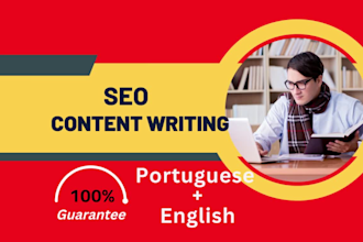 write amazing, high quality, SEO content in portuguese or english