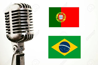 give you a professional portuguese voice over