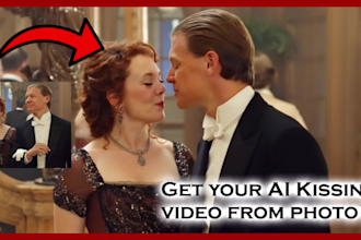 create trending ai kiss or hug video with your photo