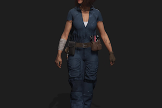 create and rig game ready realistic human 3d character models for you