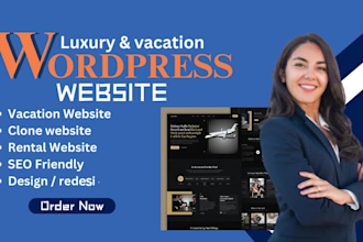 design wordpress and wix luxury website real estate vacation rental car rental