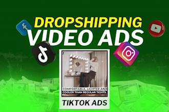 create viral dropshipping video ads for tiktok, ig and fb