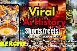 do viral faceless ai history shorts and reels