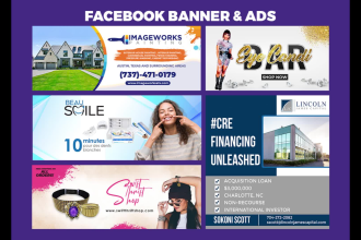 design facebook, instagram, twitter, linkedin banner and ads