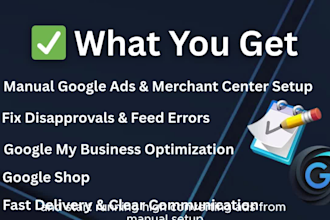 setup and optimize google ads, merchant center shop, and gmb for maximum sales