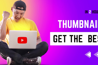 design the attractive youtube thumbnail design in 2hrs